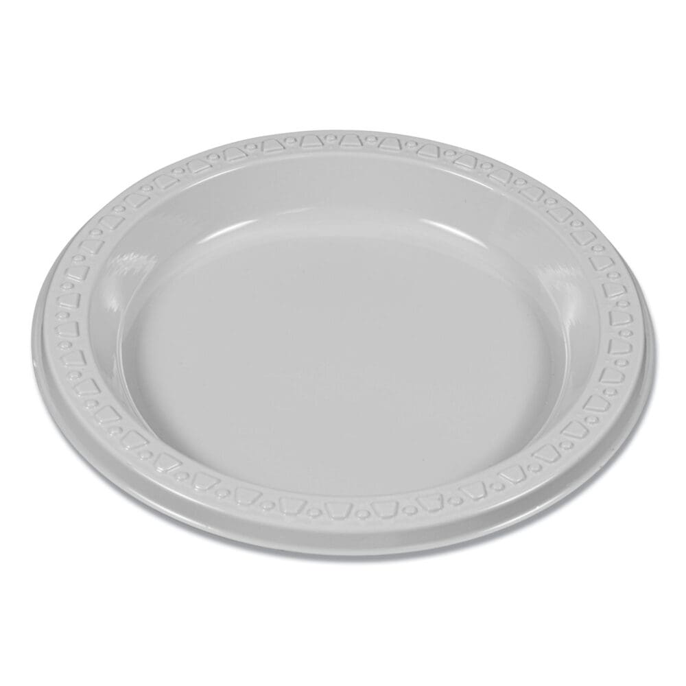 Plastic Dinnerware, Plates, 6" dia, White, 125/Pack - Image 3