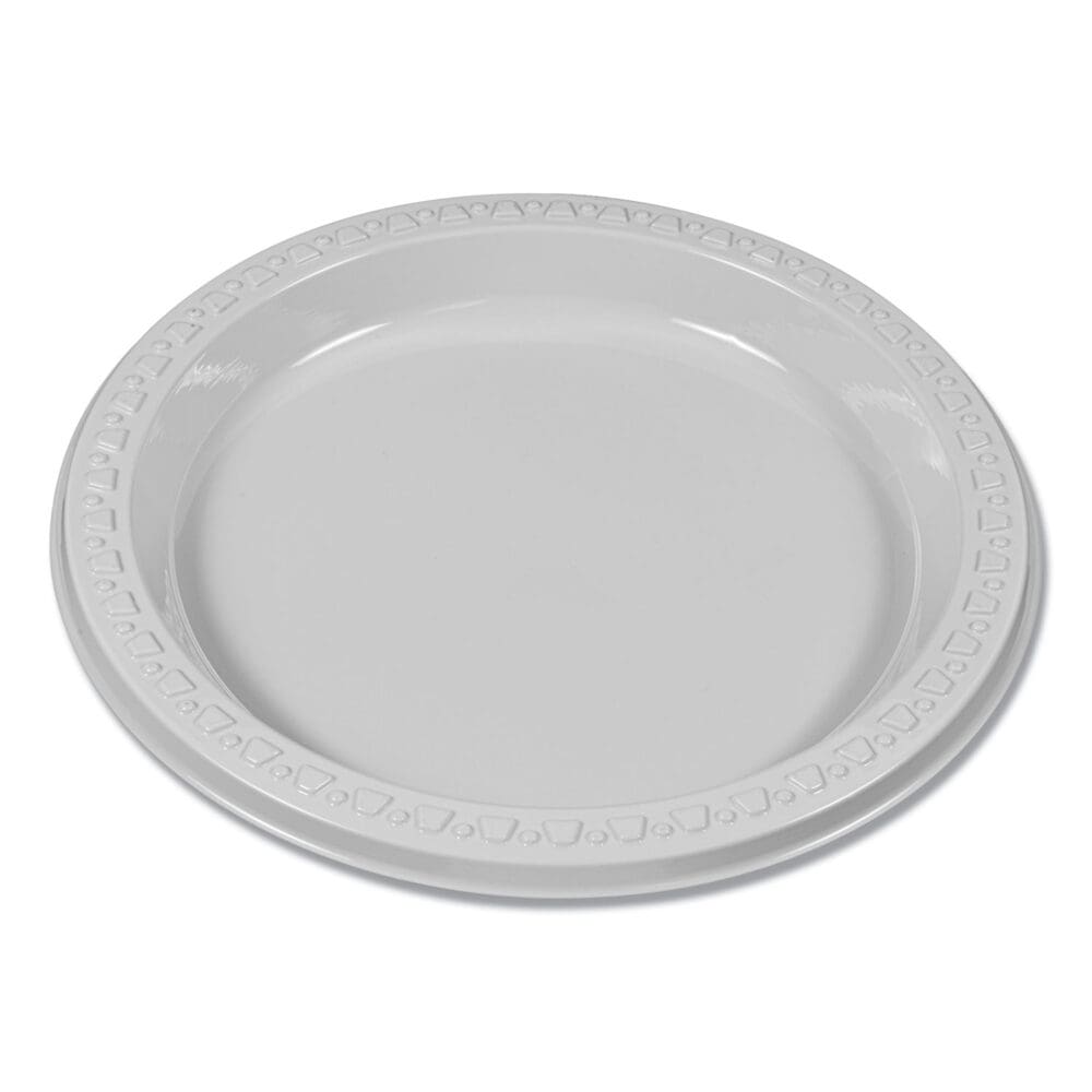 Plastic Dinnerware, Plates, 7" dia, White, 125/Pack - Image 3