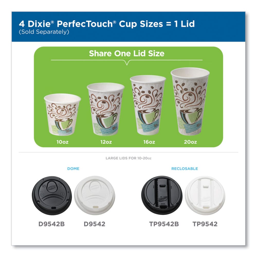 PerfecTouch Paper Hot Cups, 8 oz, Coffee Haze Design, 50/Pack - Image 12