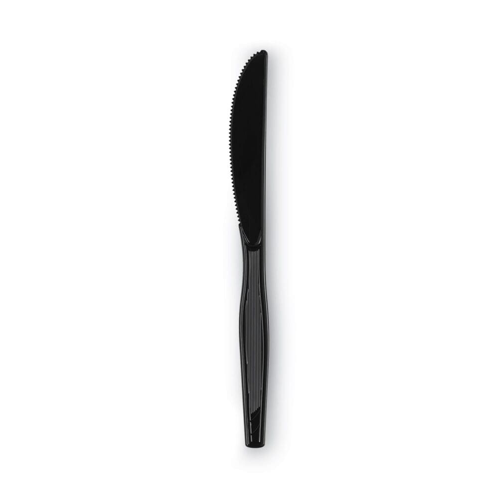 Plastic Cutlery, Heavy Mediumweight Knives, Black, 1,000/Carton - Image 3