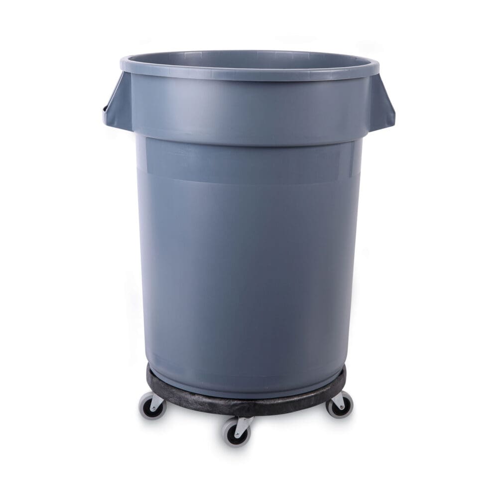 Refuse Container Utility Dolly, 300 lb Capacity, 18.25" Diameter, Gray - Image 5