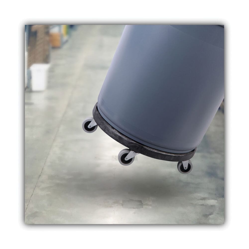 Refuse Container Utility Dolly, 300 lb Capacity, 18.25" Diameter, Gray - Image 4