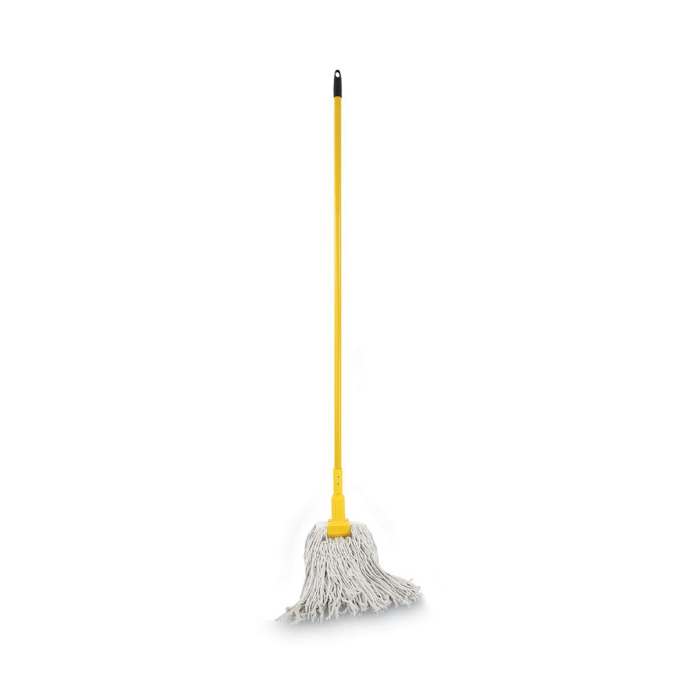 Plastic Jaws Mop Handle for 5 Wide Mop Heads, Aluminum, 1" dia x 60", Yellow - Image 4