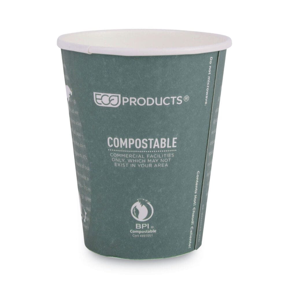 World Art Renewable and Compostable Insulated Hot Cups, PLA, 12 oz, 40/Packs, 15 Packs/Carton - Image 8