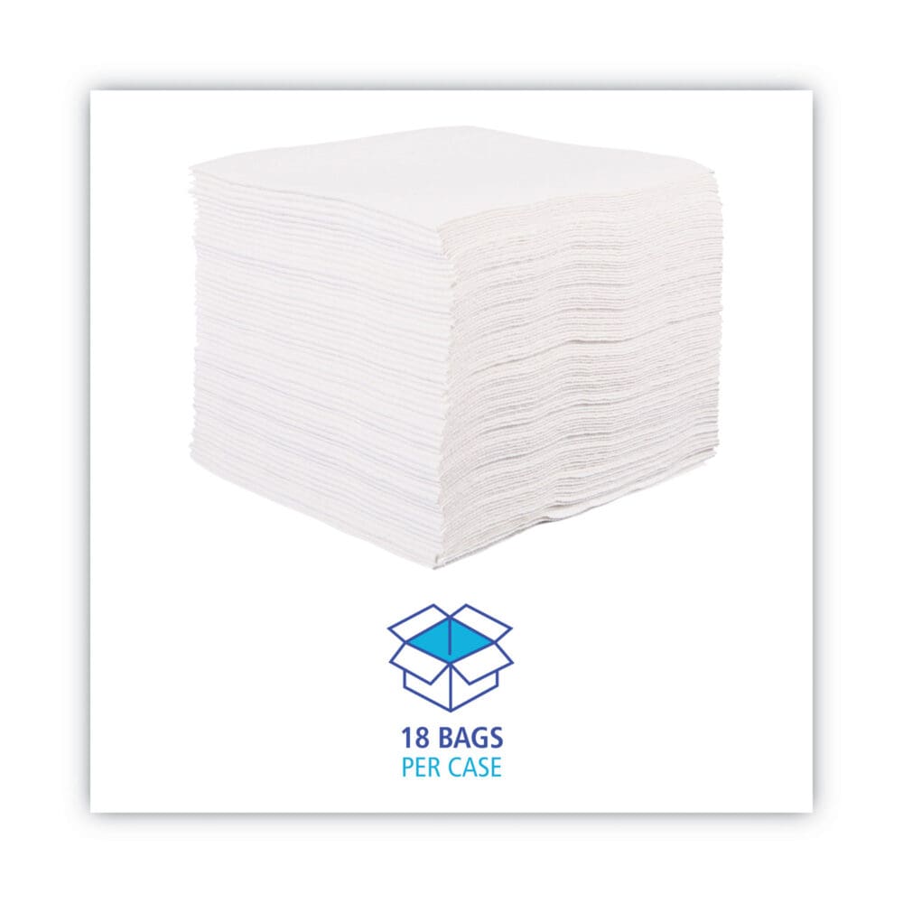 DRC Wipers, 12 x 13, White, 56 Bag, 18 Bags/Carton - Image 4