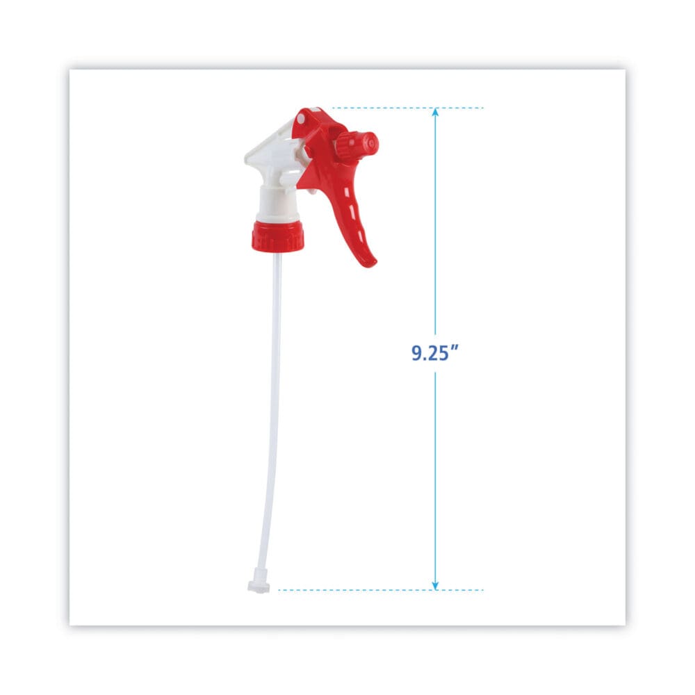 Trigger Sprayer 250, 9.25" Tube Fits 32 oz Bottles, Red/White, 24/Carton - Image 2