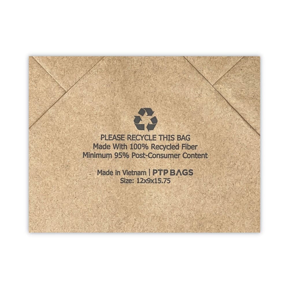 Kraft Paper Bags, Regal, 12 x 9 x 15.75, Natural, 200/Carton - Image 3