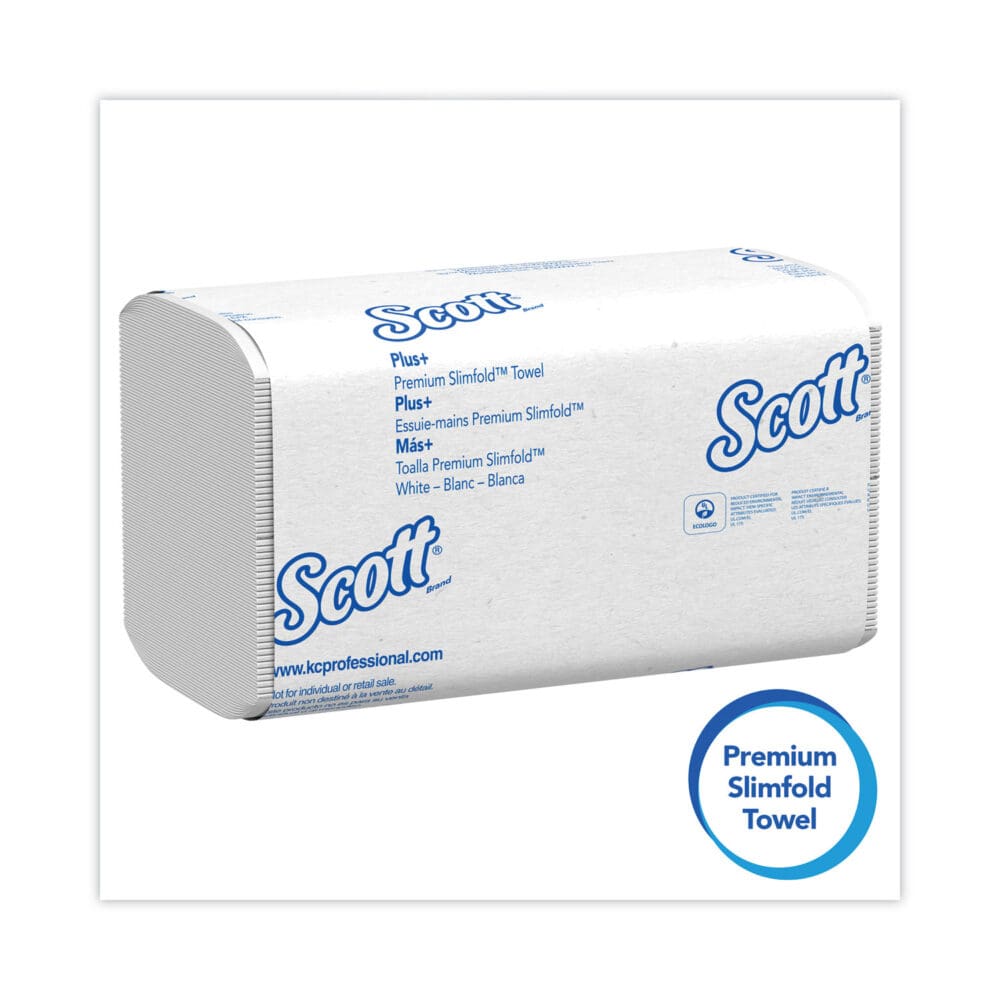 Slimfold Towels, 1-Ply, 7.5 x 11.6, White, 90/Pack, 24 Packs/Carton - Image 3