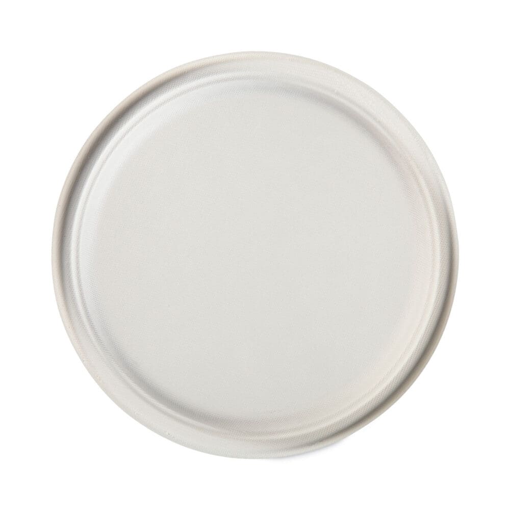 ECOSAVE Tableware, Plate, Bagasse, 10.13" dia, White, 16/Pack, 12 Packs/Carton - Image 3