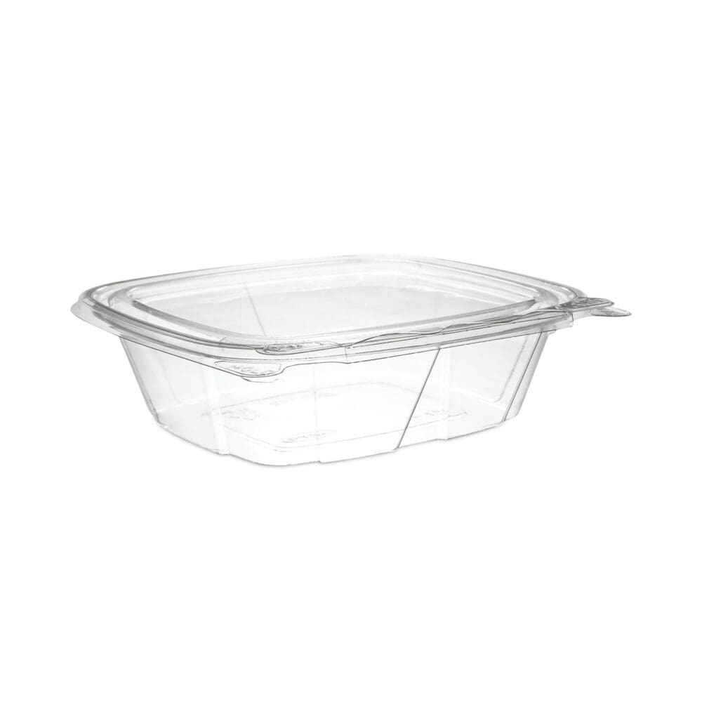 ClearPac SafeSeal Tamper-Resistant/Evident Containers, Flat Lid, 12 oz, 4.9 x 2 x 5.5, Clear, Plastic, 100/Bag, 2 Bags/Carton - Image 2