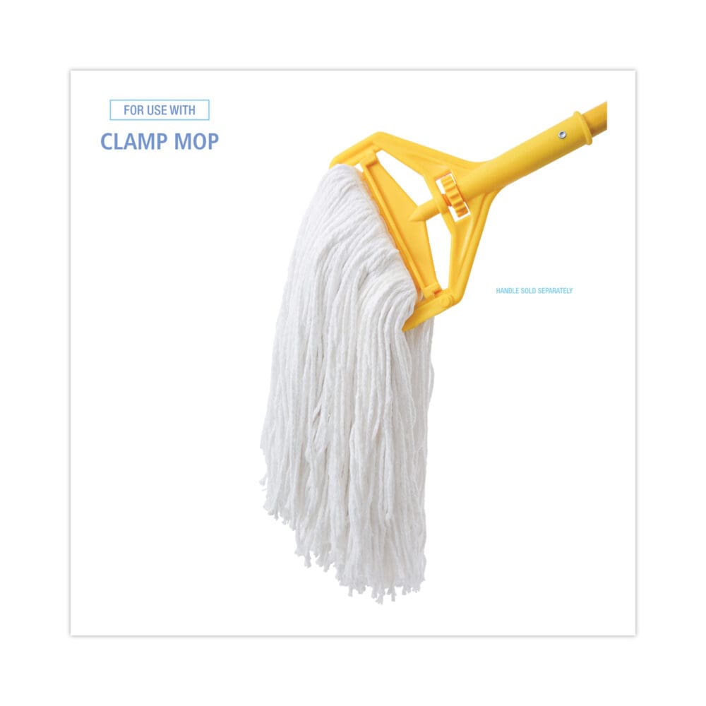 Premium Cut-End Wet Mop Heads, Rayon, 16oz, White, 12/Carton - Image 2