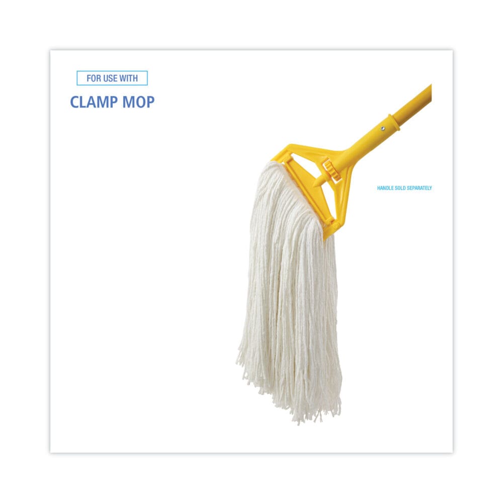 Cut-End Wet Mop Head, Rayon, No. 32, White, 12/Carton - Image 2