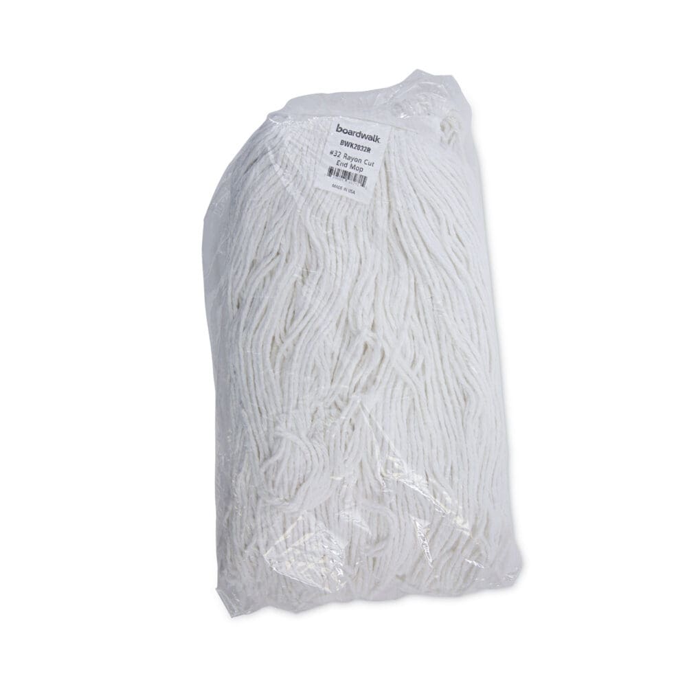 Cut-End Wet Mop Head, Rayon, No. 32, White, 12/Carton - Image 6