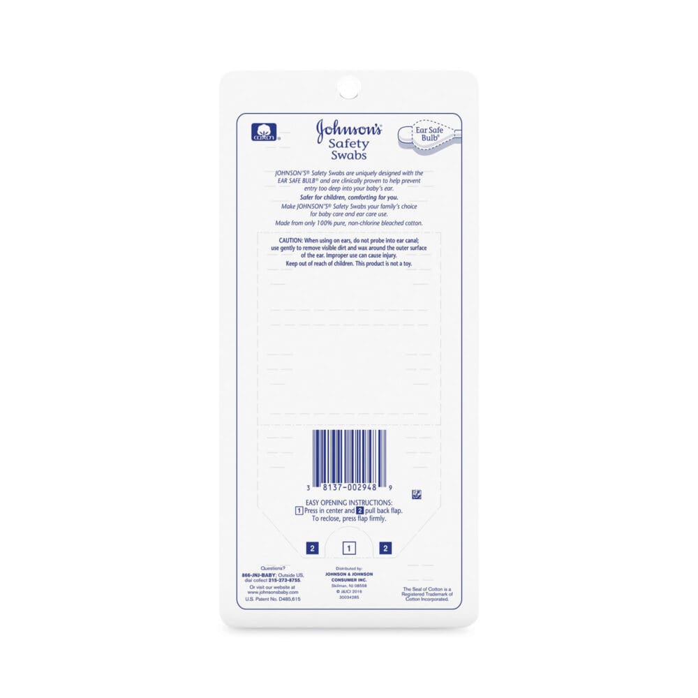 Pure Cotton Swabs, Safety Swabs, 185/Pack - Image 2