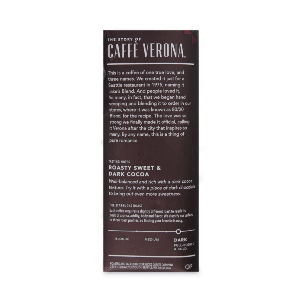 Coffee, Caffe Verona, 2.5 oz Packet, 18/Box - Image 3