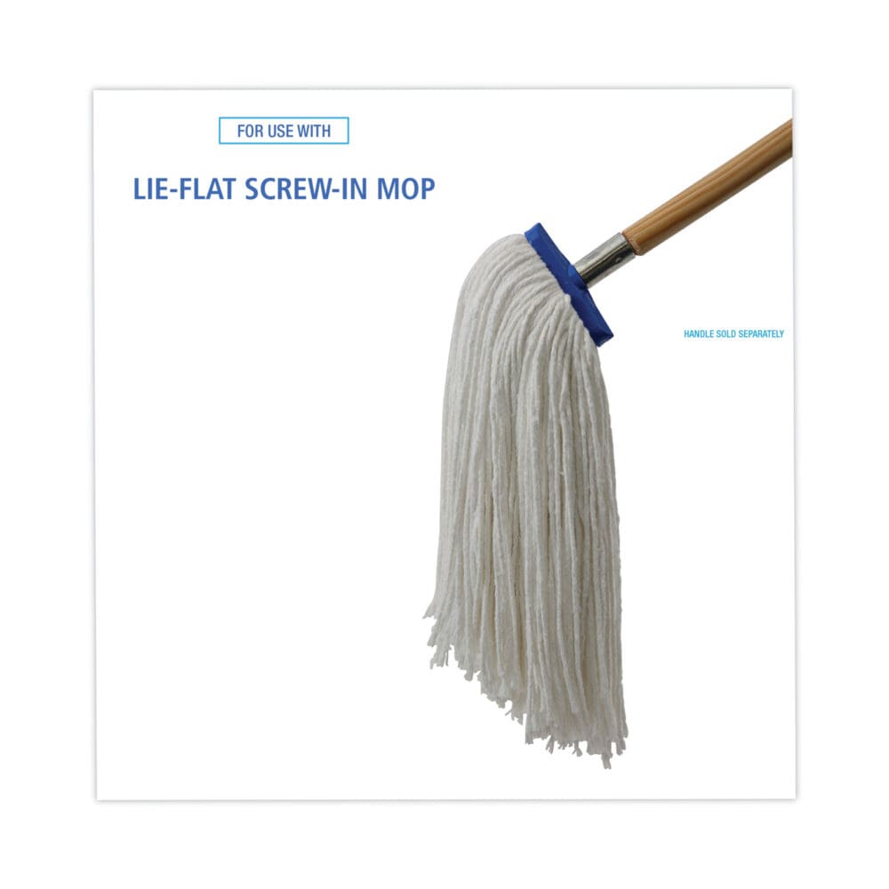 Cut-End Lie-Flat Wet Mop Head, Rayon, 16oz, White - Image 2