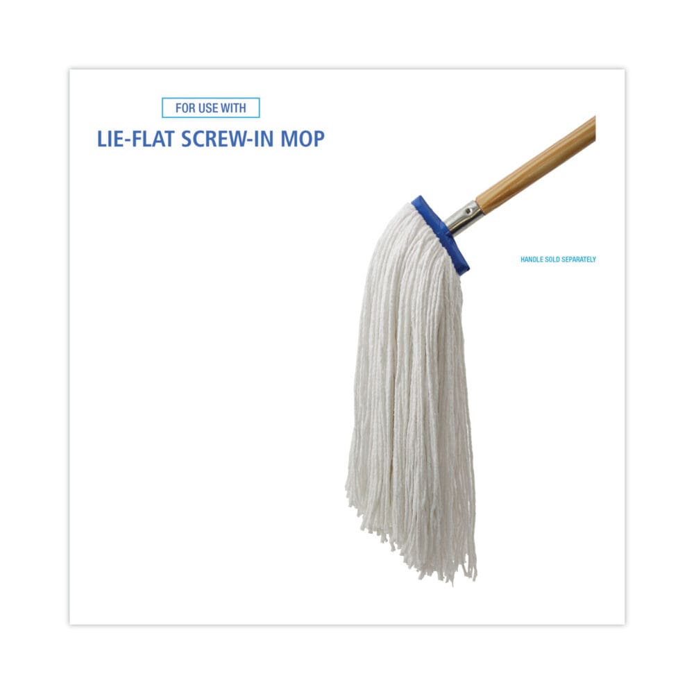 Cut-End Lie-Flat Wet Mop Head, Rayon, 24oz, White - Image 2