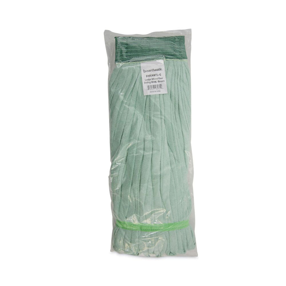 Microfiber Looped-End Wet Mop Head, Large, Green, 12/Carton - Image 6