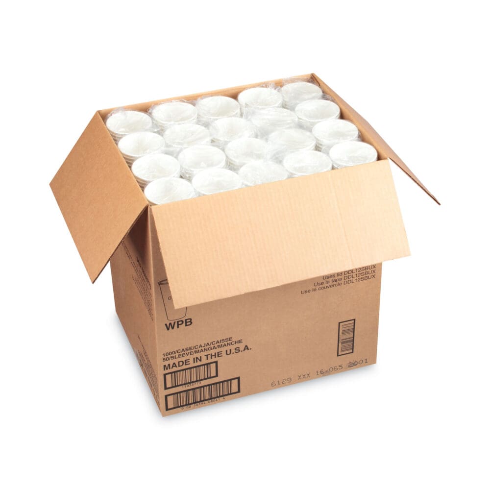 Hot Cups, 12 oz, White with Green Starbucks Logo, 1,000/Carton - Image 4