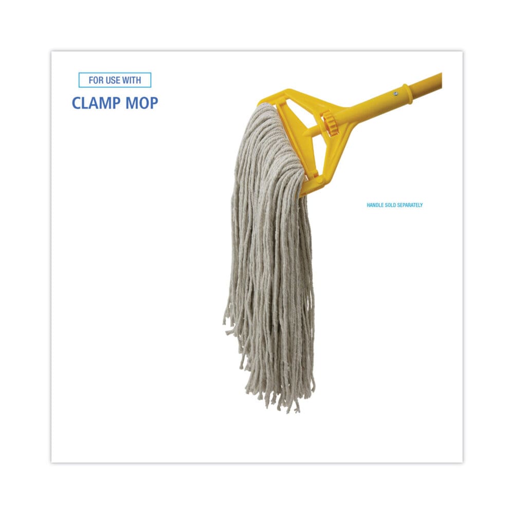 Premium Cut-End Wet Mop Heads, Cotton, 20oz, White, 12/Carton - Image 2