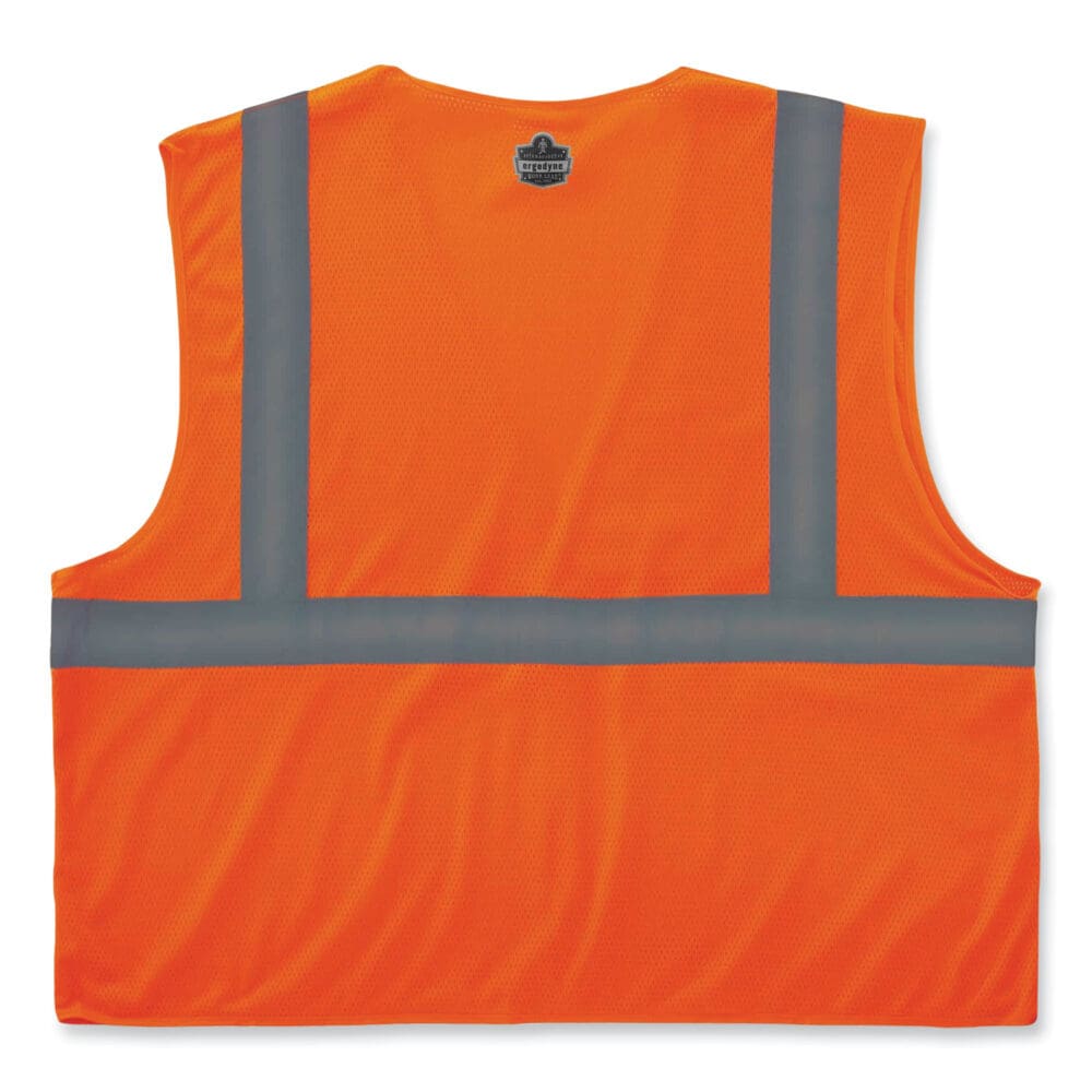 GloWear 8210HL Class 2 Economy Mesh Hook and Loop Vest, Polyester, 2X-Large/3X-Large, Orange, Ships in 1-3 Business Days - Image 8