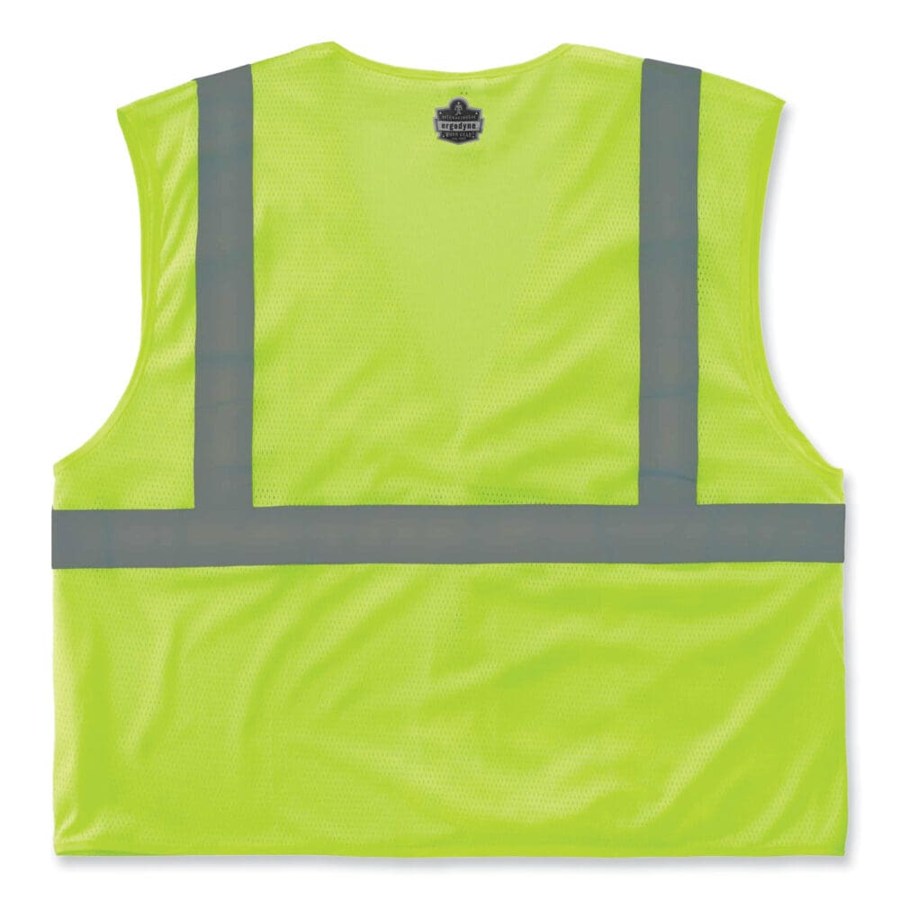 GloWear 8210HL Class 2 Economy Mesh Hook and Loop Vest, Polyester, X-Small, Lime, Ships in 1-3 Business Days - Image 8