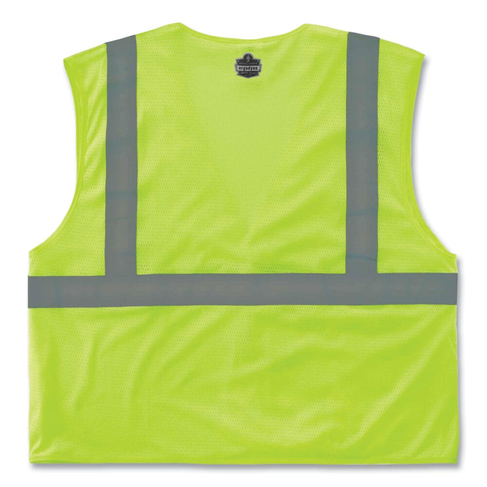 GloWear 8210HL Class 2 Economy Mesh Hook and Loop Vest, Polyester, 2X-Large/3X-Large, Lime, Ships in 1-3 Business Days - Image 8