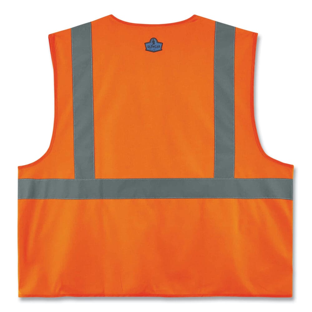 GloWear 8225HL Class 2 Standard Solid Hook and Loop Vest, Polyester, Orange, Large/X-Large, Ships in 1-3 Business Days - Image 4