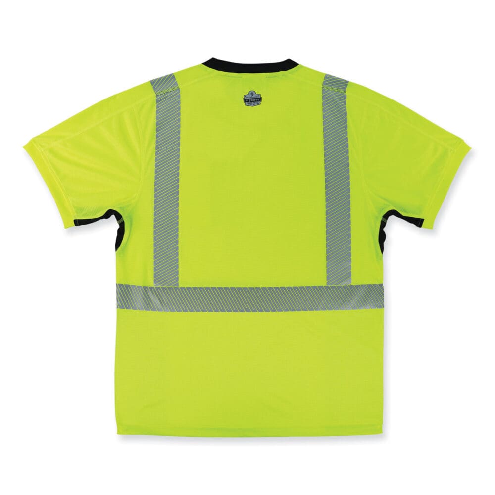 GloWear 8283BK Class 2 Lightweight Performance Hi-Vis T-Shirt, Polyester, Medium, Lime, Ships in 1-3 Business Days - Image 8