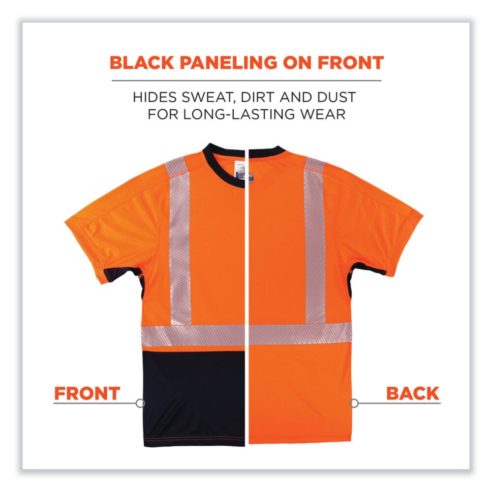 GloWear 8283BK Class 2 Lightweight Performance Hi-Vis T-Shirt, Polyester, Large, Orange, Ships in 1-3 Business Days - Image 5