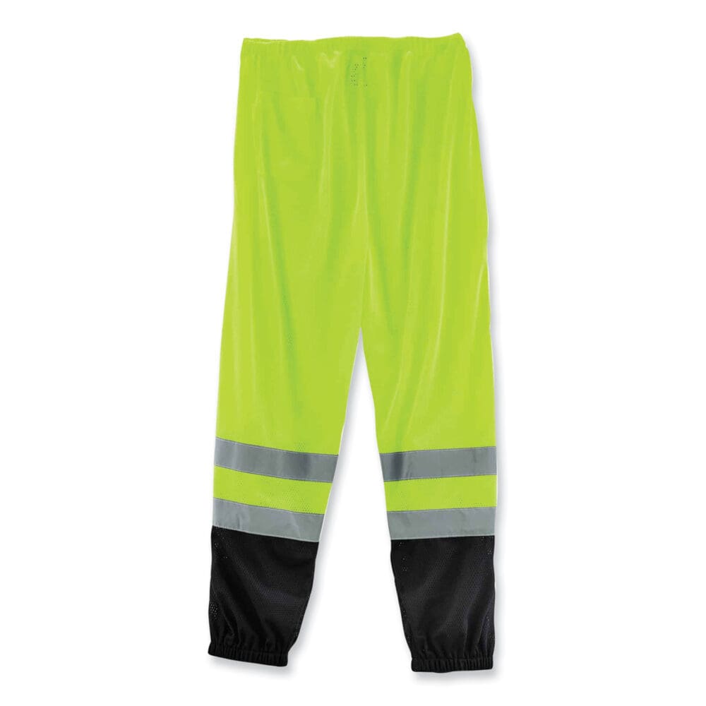 GloWear 8910BK Class E Hi-Vis Pants with Black Bottom, Polyester, Large/X-Large, Lime, Ships in 1-3 Business Days - Image 2