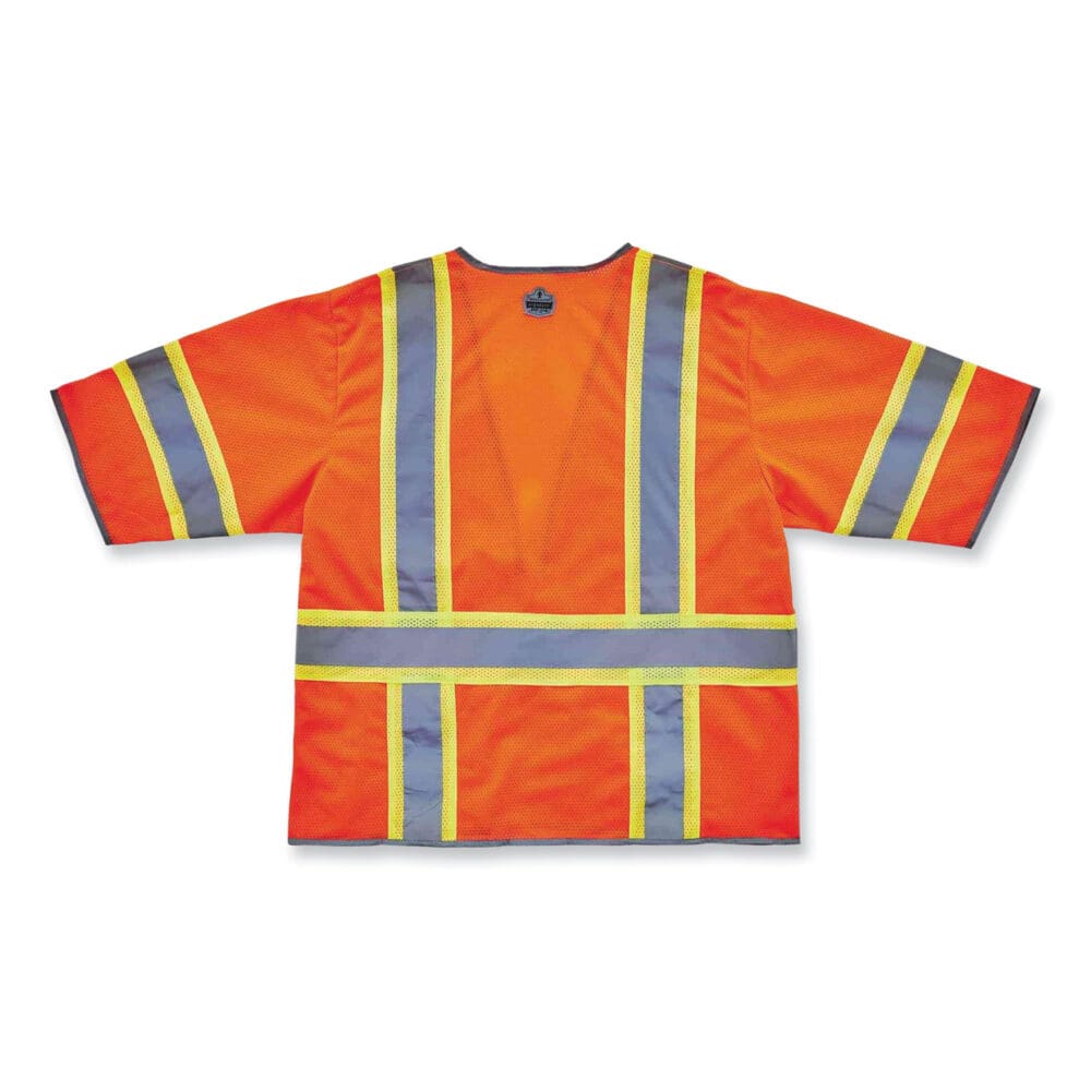 GloWear 8346Z Class 3 Two-Tone Hi-Vis Surveyor Zipper Vest, Large/X-Large, Orange, Ships in 1-3 Business Days - Image 2