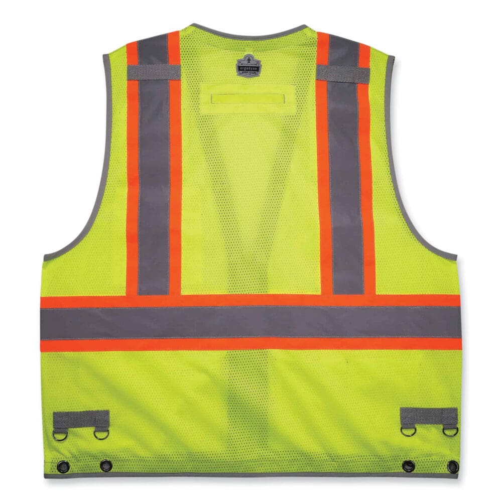 GloWear 8231TV Class 2 Hi-Vis Tool Tethering Safety Vest, Polyester, Large/X-Large, Lime, Ships in 1-3 Business Days - Image 7