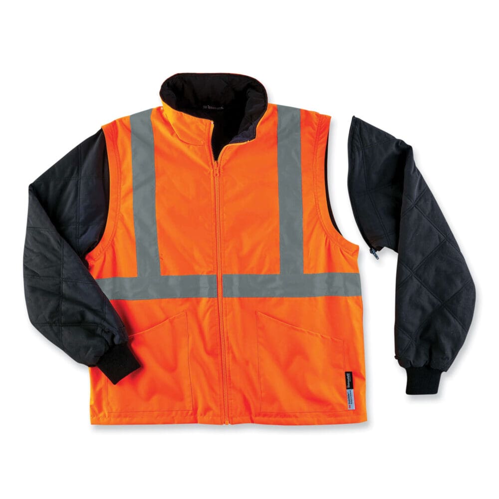 GloWear 8385 Class 3 Hi-Vis 4-in-1 Jacket, X-Large, Orange, Ships in 1-3 Business Days - Image 3