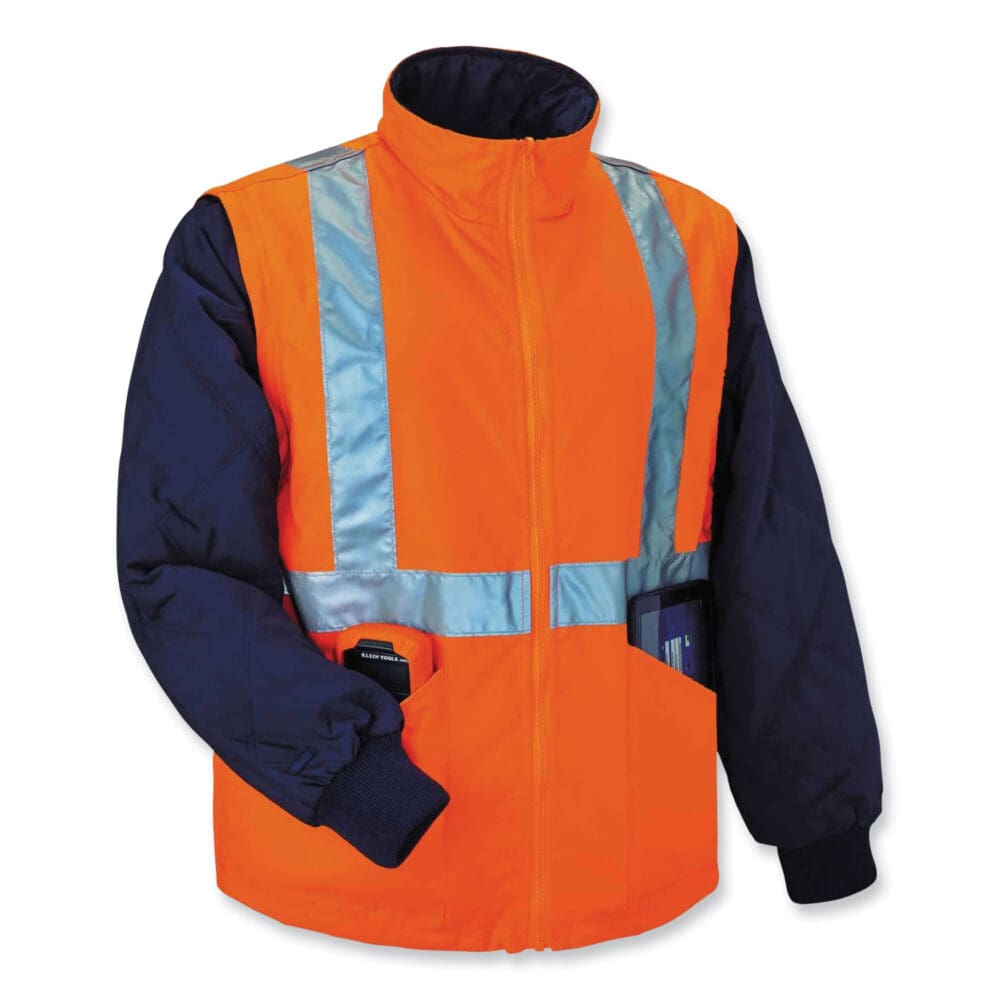 GloWear 8385 Class 3 Hi-Vis 4-in-1 Jacket, X-Large, Orange, Ships in 1-3 Business Days - Image 7