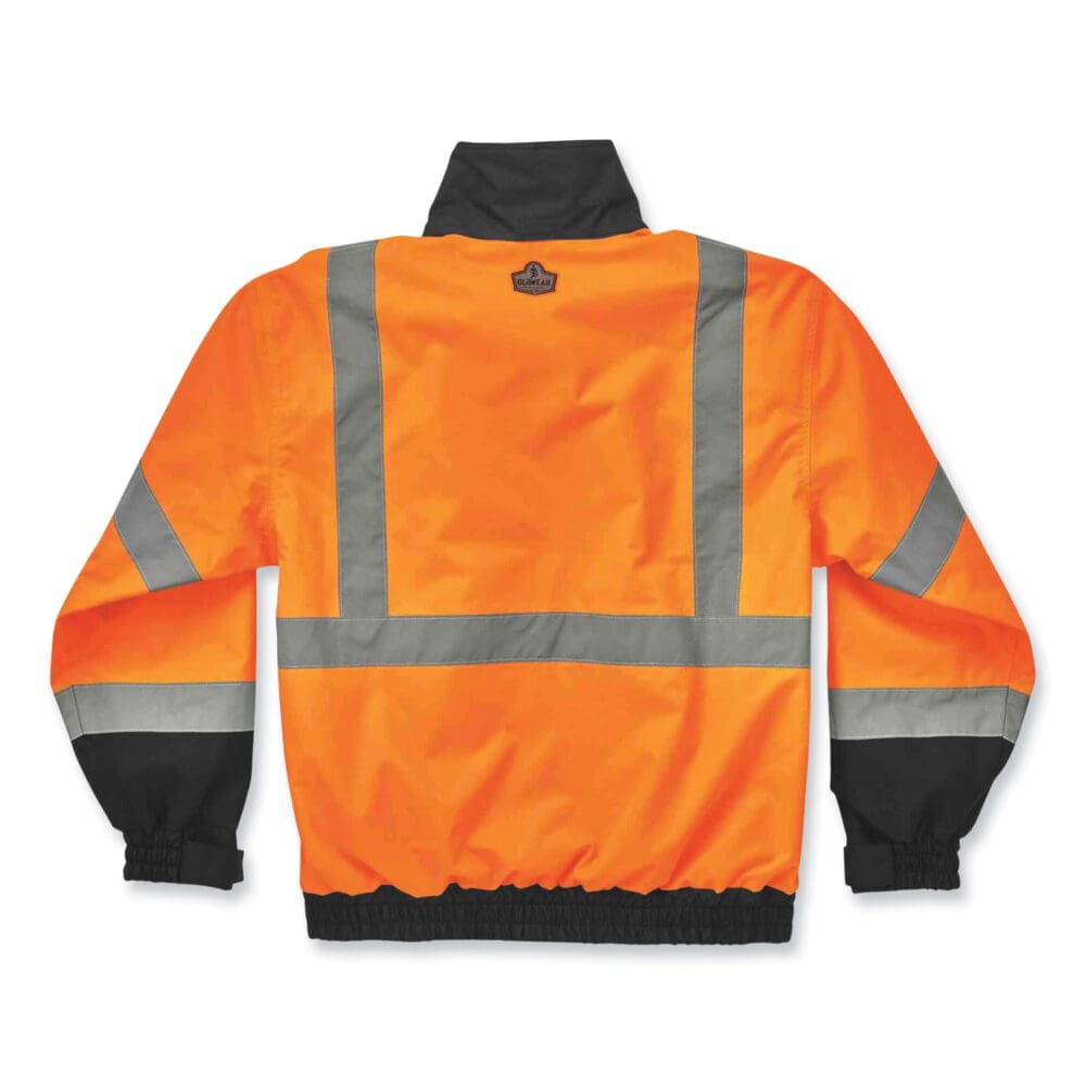 GloWear 8379 Class 3 Hi-Vis Fleece Lined Bomber Jacket, Orange, 4X-Large, Ships in 1-3 Business Days - Image 2