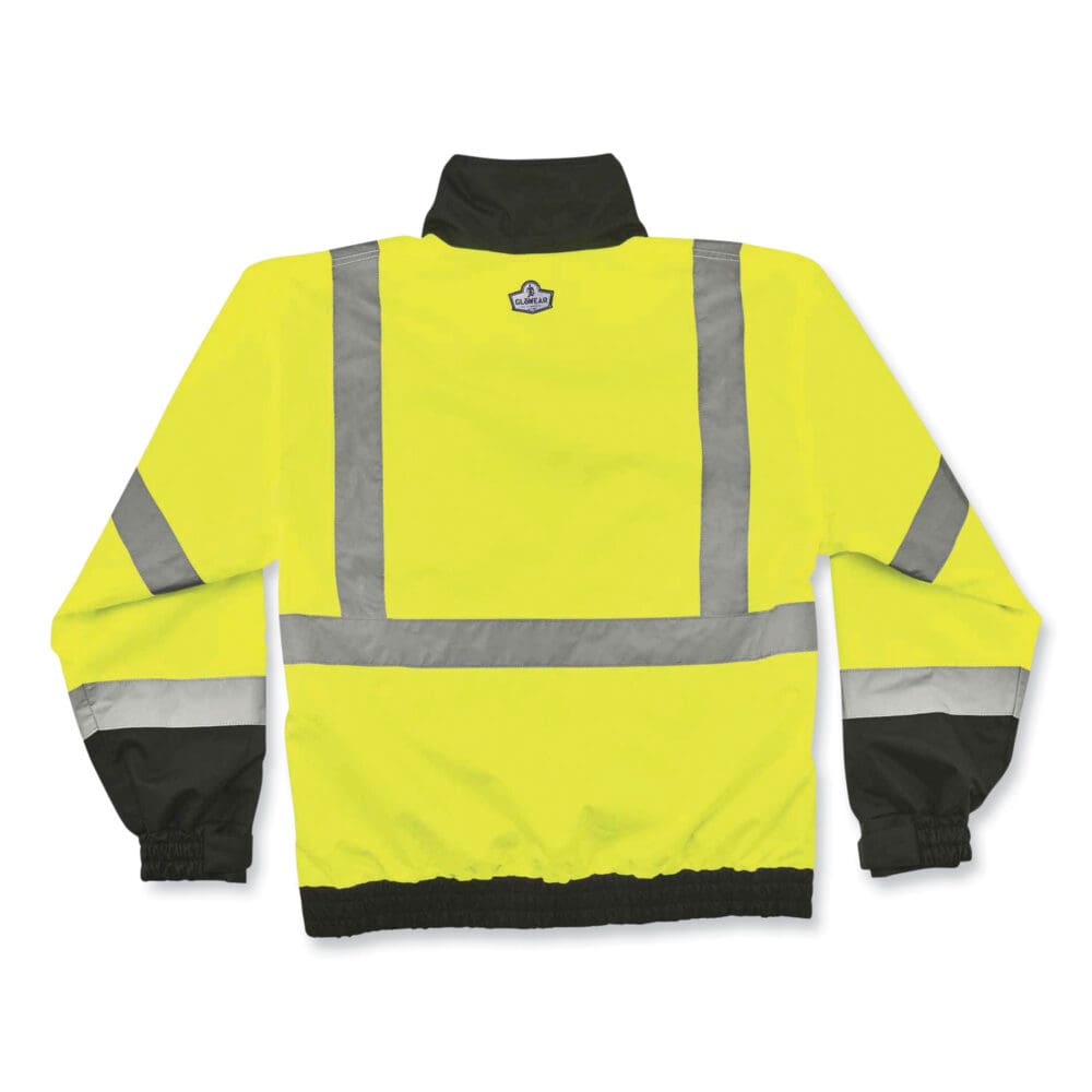 GloWear 8379 Class 3 Hi-Vis Fleece Lined Bomber Jacket, Lime, 3X-Large, Ships in 1-3 Business Days - Image 4