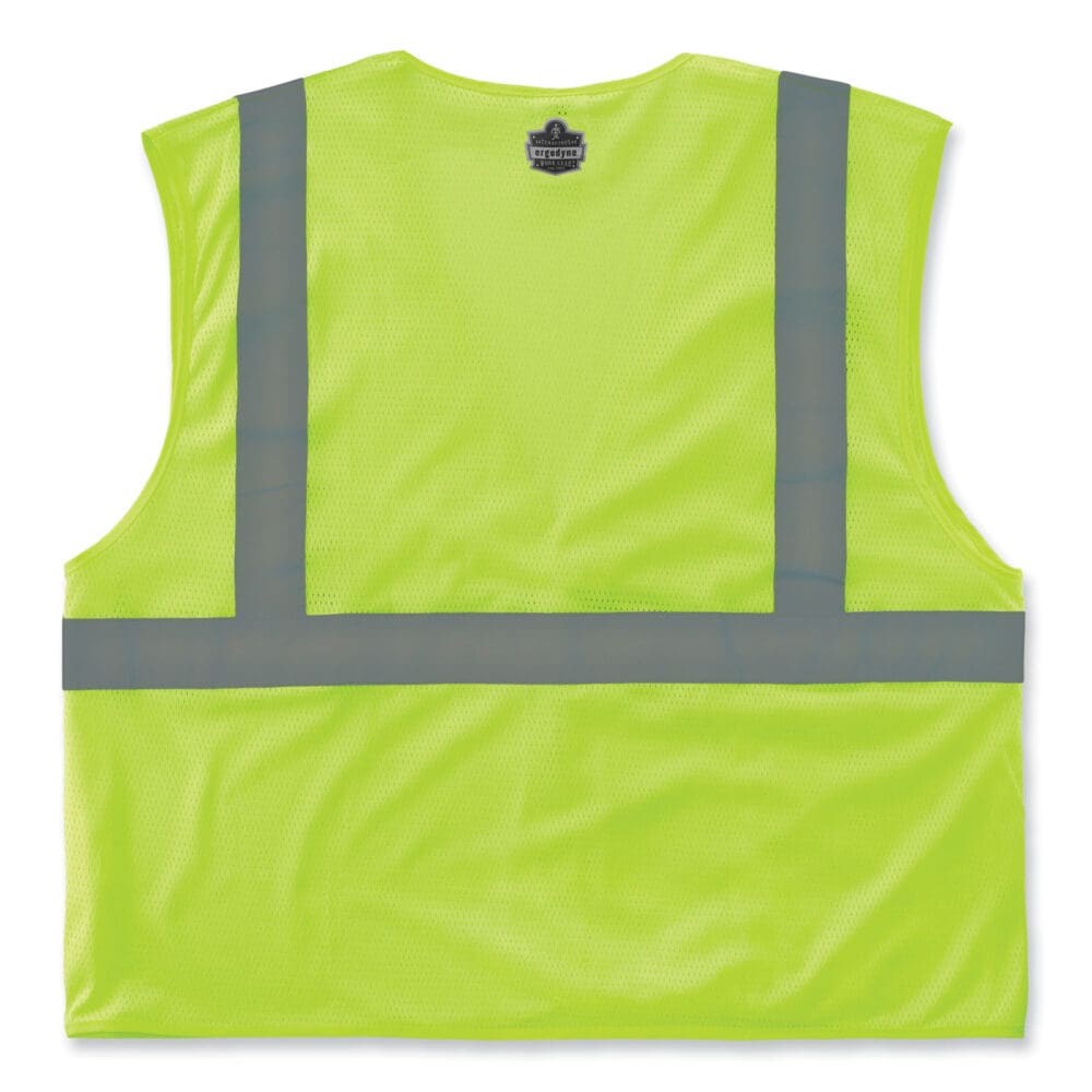 GloWear 8210HL-S Single Size Class 2 Economy Mesh Vest, Polyester, X-Large, Lime, Ships in 1-3 Business Days - Image 2