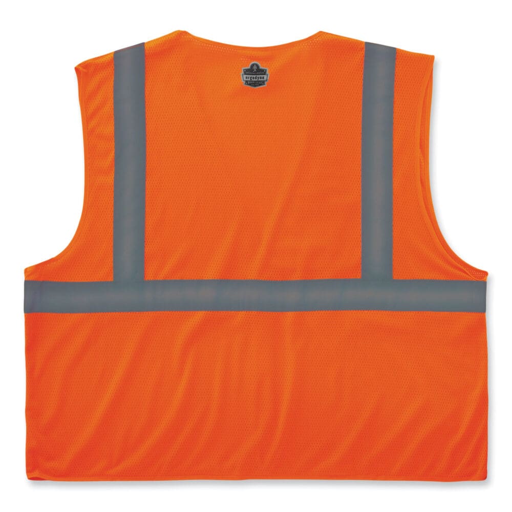 GloWear 8210HL-S Single Size Class 2 Economy Mesh Vest, Polyester, Large, Orange, Ships in 1-3 Business Days - Image 8