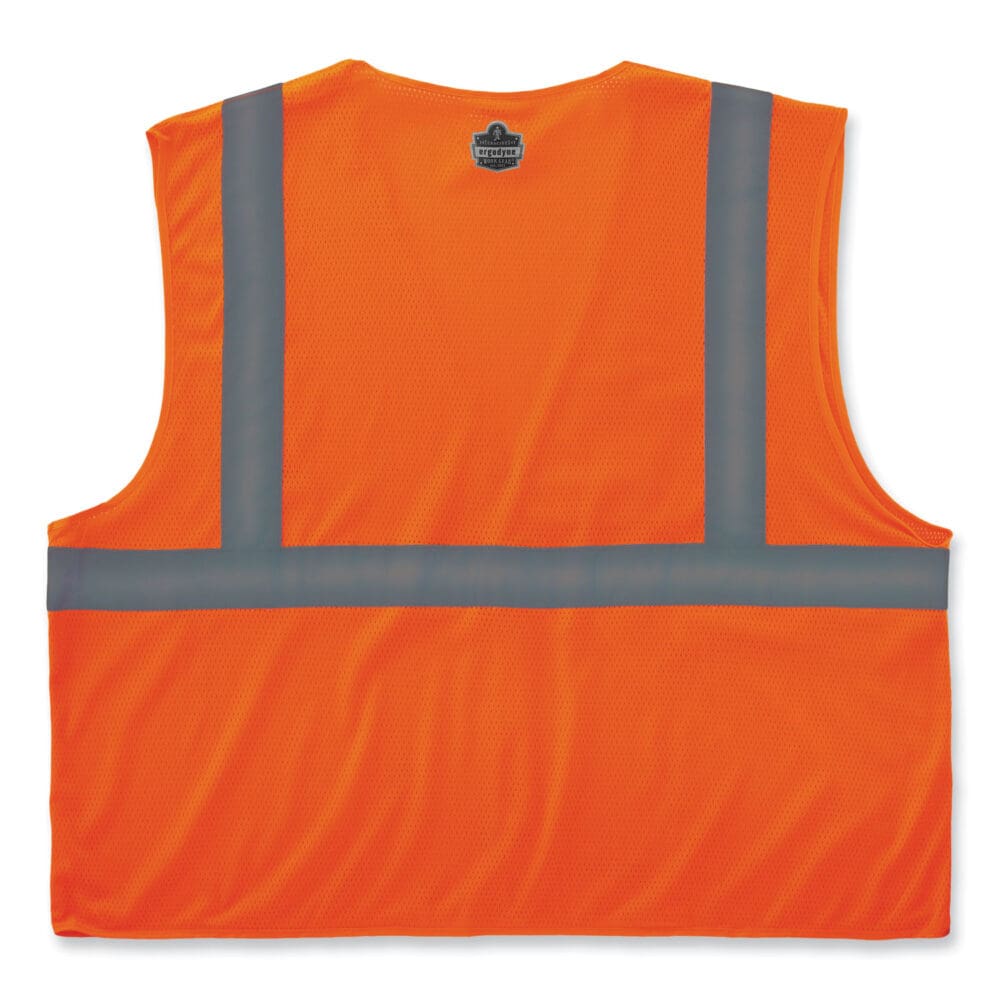 GloWear 8210HL-S Single Size Class 2 Economy Mesh Vest, Polyester, 5X-Large, Orange, Ships in 1-3 Business Days - Image 8