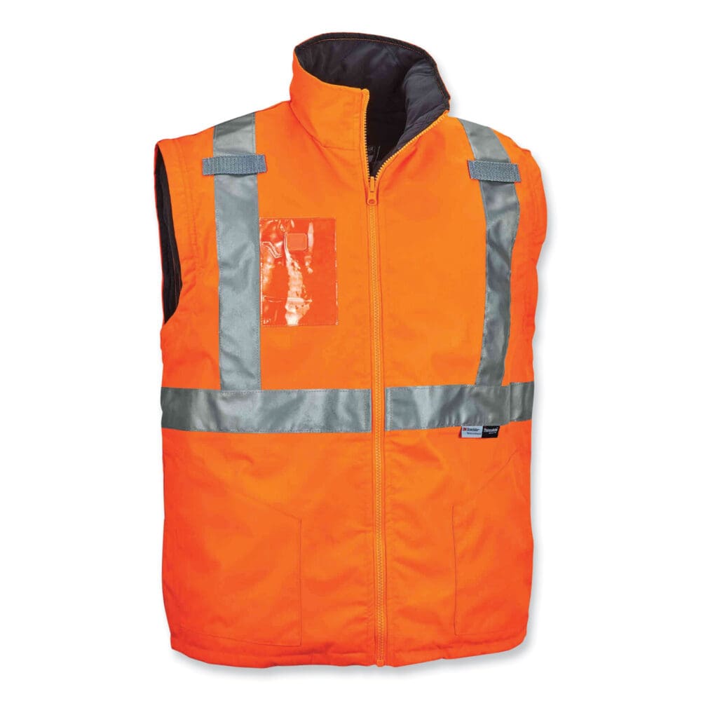 GloWear 8287 Class 2 Hi-Vis Jacket with Removable Sleeves, 4X-Large, Orange, Ships in 1-3 Business Days - Image 4