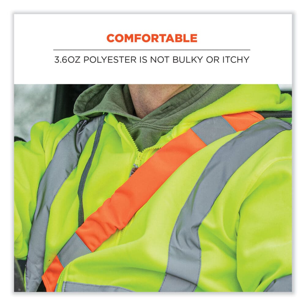 GloWear 8004 Hi-Vis Seat Belt Cover, 6" x 18.5", Orange, Ships in 1-3 Business Days - Image 4