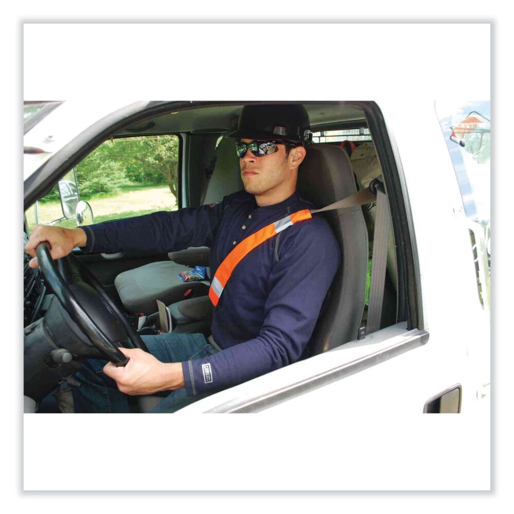 GloWear 8004 Hi-Vis Seat Belt Cover, 6" x 18.5", Orange, Ships in 1-3 Business Days - Image 5