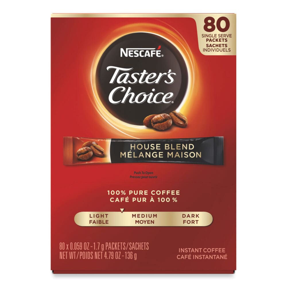 Taster's Choice Stick Pack, House Blend, .06 oz, 480/Carton - Image 8