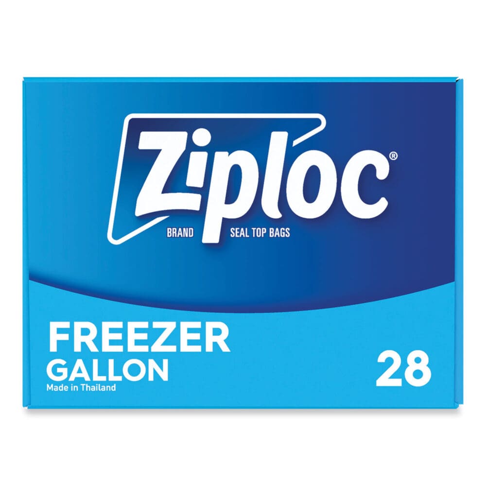 Zipper Freezer Bags, 1 gal, 2.7 mil, 9.6" x 12.1", Clear, 28/Box - Image 2