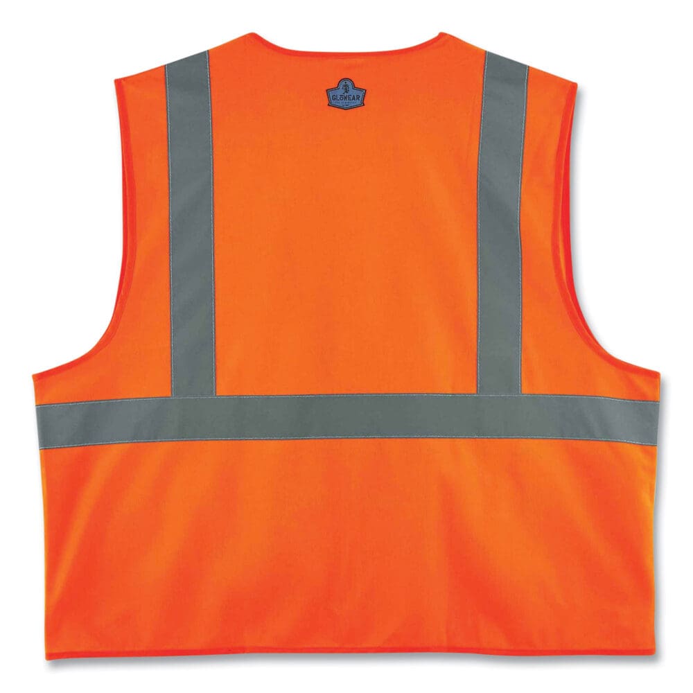 GloWear 8225Z Class 2 Standard Solid Vest, Polyester, Orange, 4X-Large/5X-Large, Ships in 1-3 Business Days - Image 2