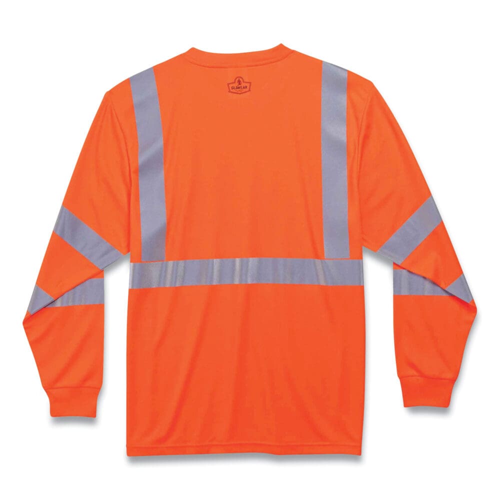 GloWear 8391 Class 3 Hi-Vis Long Sleeve Shirt, Polyester, Orange, Large, Ships in 1-3 Business Days - Image 4