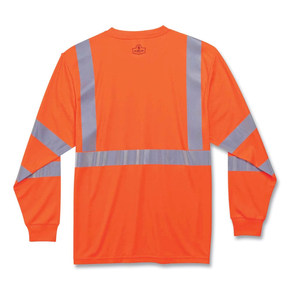 GloWear 8391 Class 3 Hi-Vis Long Sleeve Shirt, Polyester, Orange, Small, Ships in 1-3 Business Days - Image 3