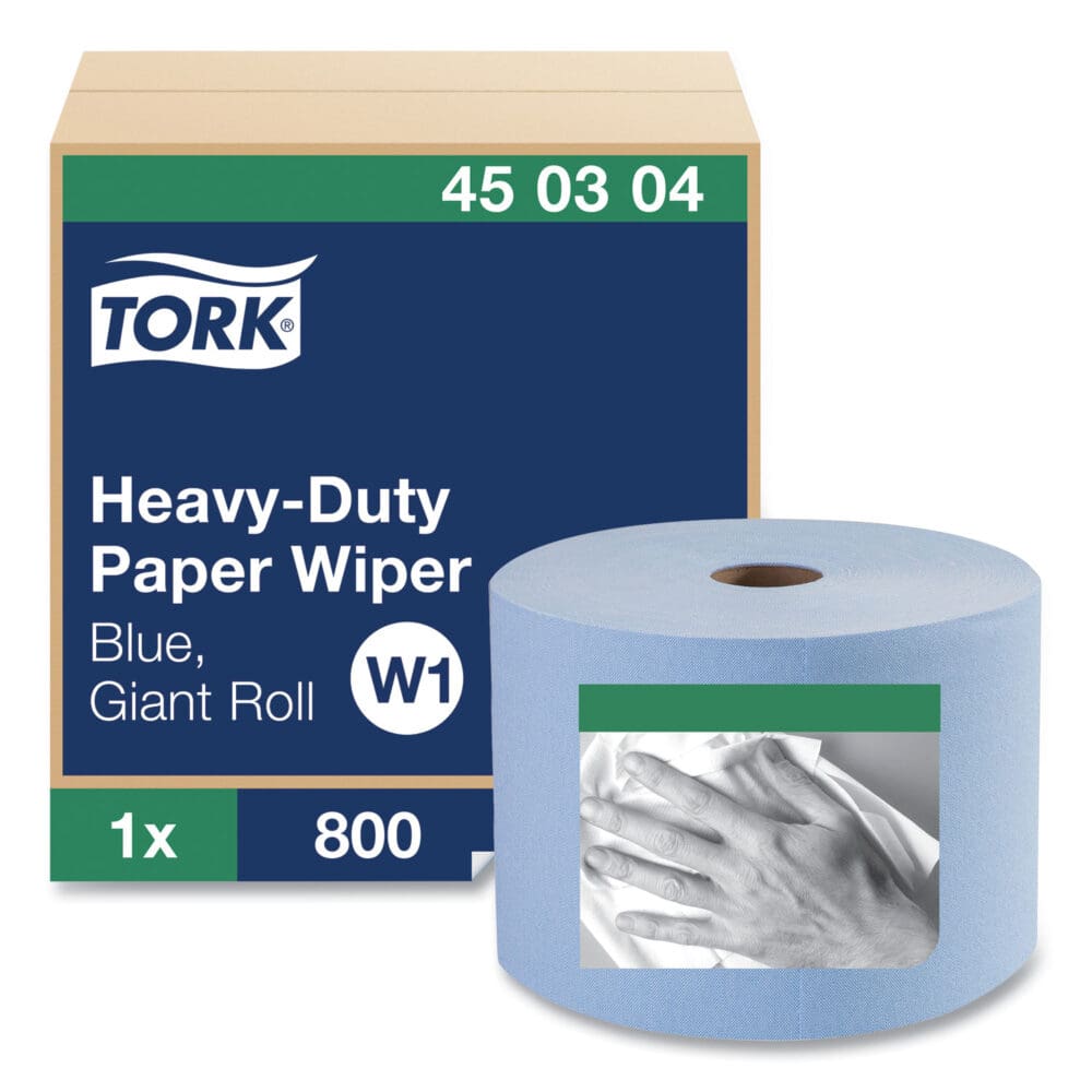 Heavy-Duty Paper Wiper, 1-Ply, 11.1" x 800 ft, Blue - Image 8