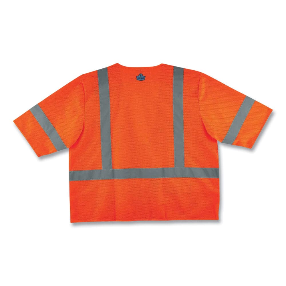 GloWear 8320Z Class 3 Standard Zipper Vest, Polyester, 2X-Large/3X-Large, Orange, Ships in 1-3 Business Days - Image 5